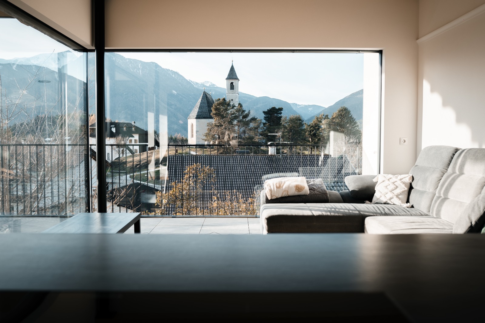 Terrasse Holzlatten Bergblick
